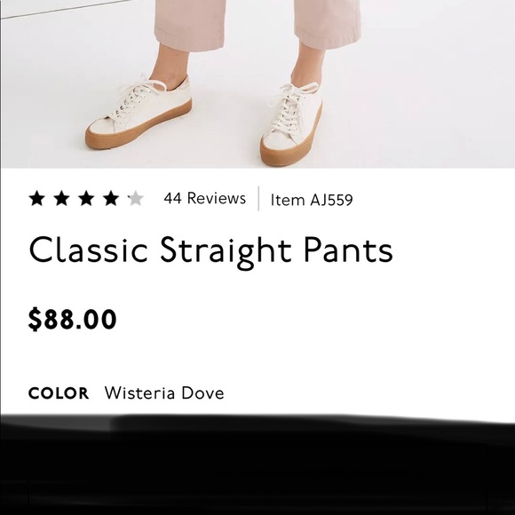 Madewell Classic Straight Pants in wisteria dove 28 - Picture 3 of 10